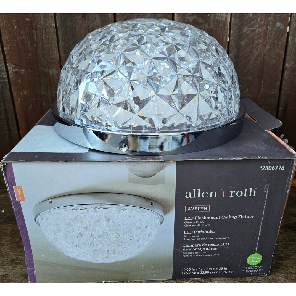Allen + Roth  Avalyn LED Flushmount Ceiling Fixture Glass ONLY #2806776